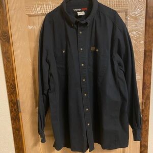 Wrangler Men's Navy Blue Shirt